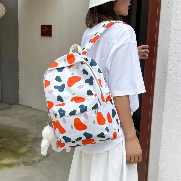 Outdoor Shock Oem Sport Proof All Over Print Custom Large Back Pack For School Girl