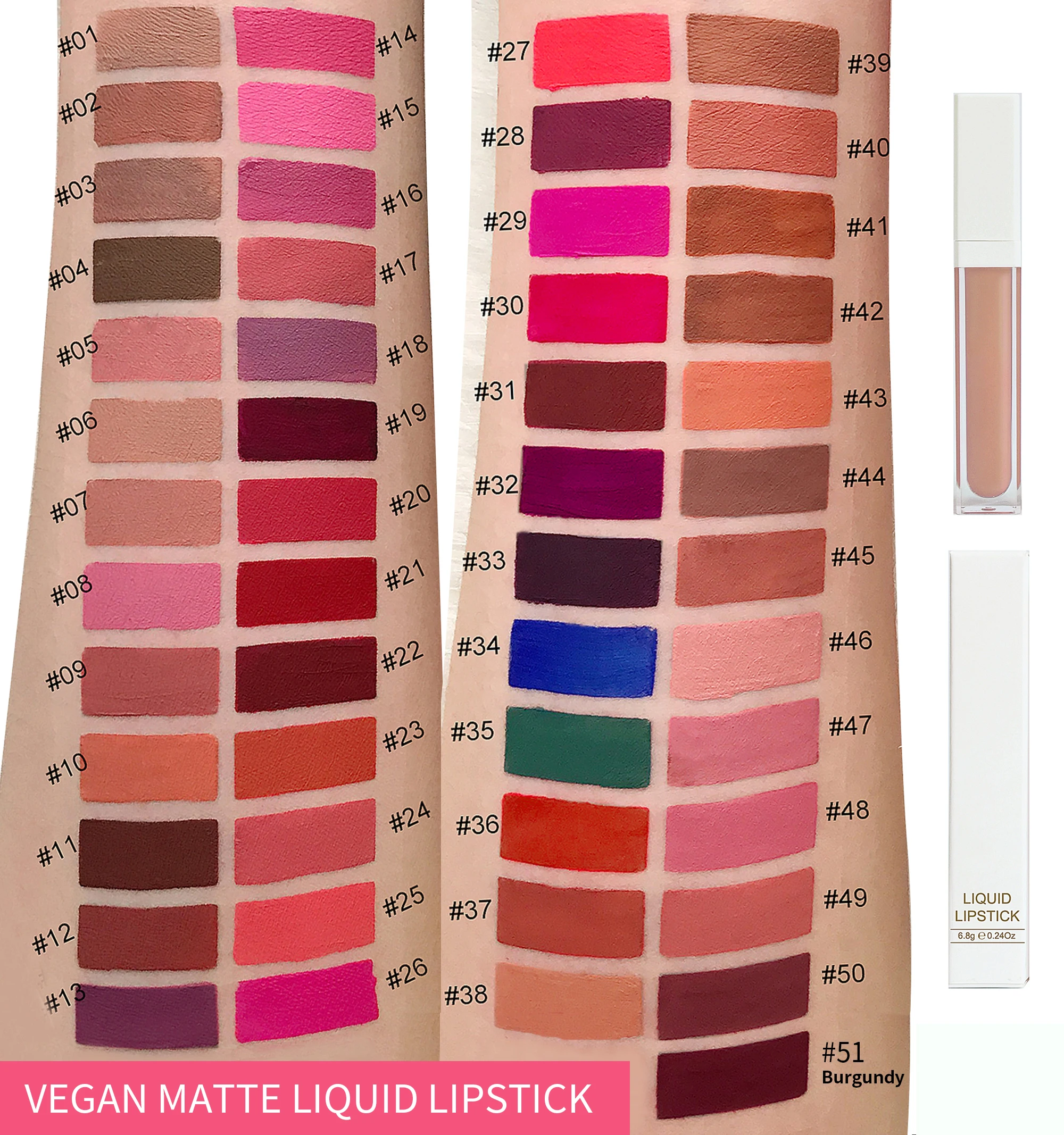 Wholesale waterproof liquid lipstick vegan nude lipstick private label matte liquid lipstick