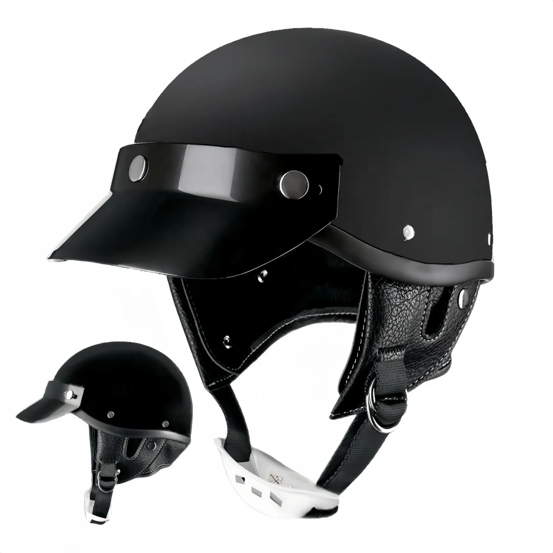 New Product Ideas crash helmet For Adults Detachable Brim ABS Iaterial retro Head Guard Riding Motorcycle bike Helmets