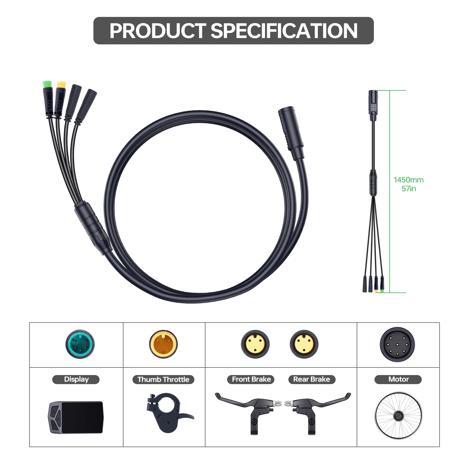 Waterproof Ebike Conversion Kit for Electric Bike Rear Wheel Electric Bicycle Hub Motor Set 250W Electric Bike Conversion Kit