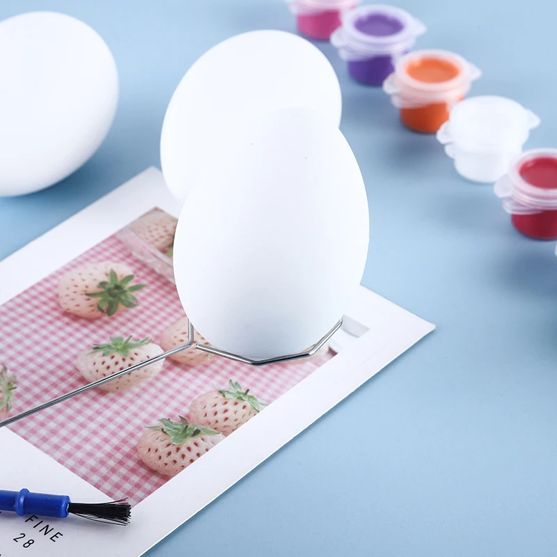 Wholesale Amazon plastic eggs Children paint Easter plastic eggshells with brush egg toys colored paint strips