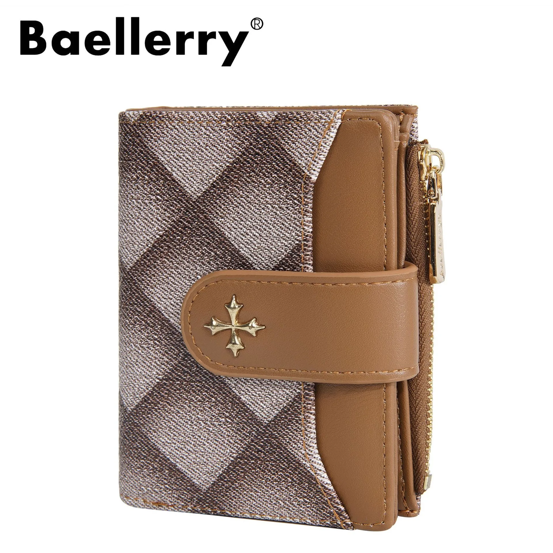 Fashion Wallets Purse Short Women Baellerry cross wallet Quilted Multi Card Zipper Coin Wallet 9124