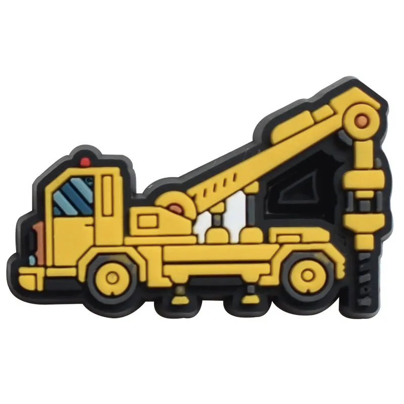 Hot Sale Clog Charms Construction creative engineering car vehicle series excavator shoe charms For Kids Shoe Slippers Charms