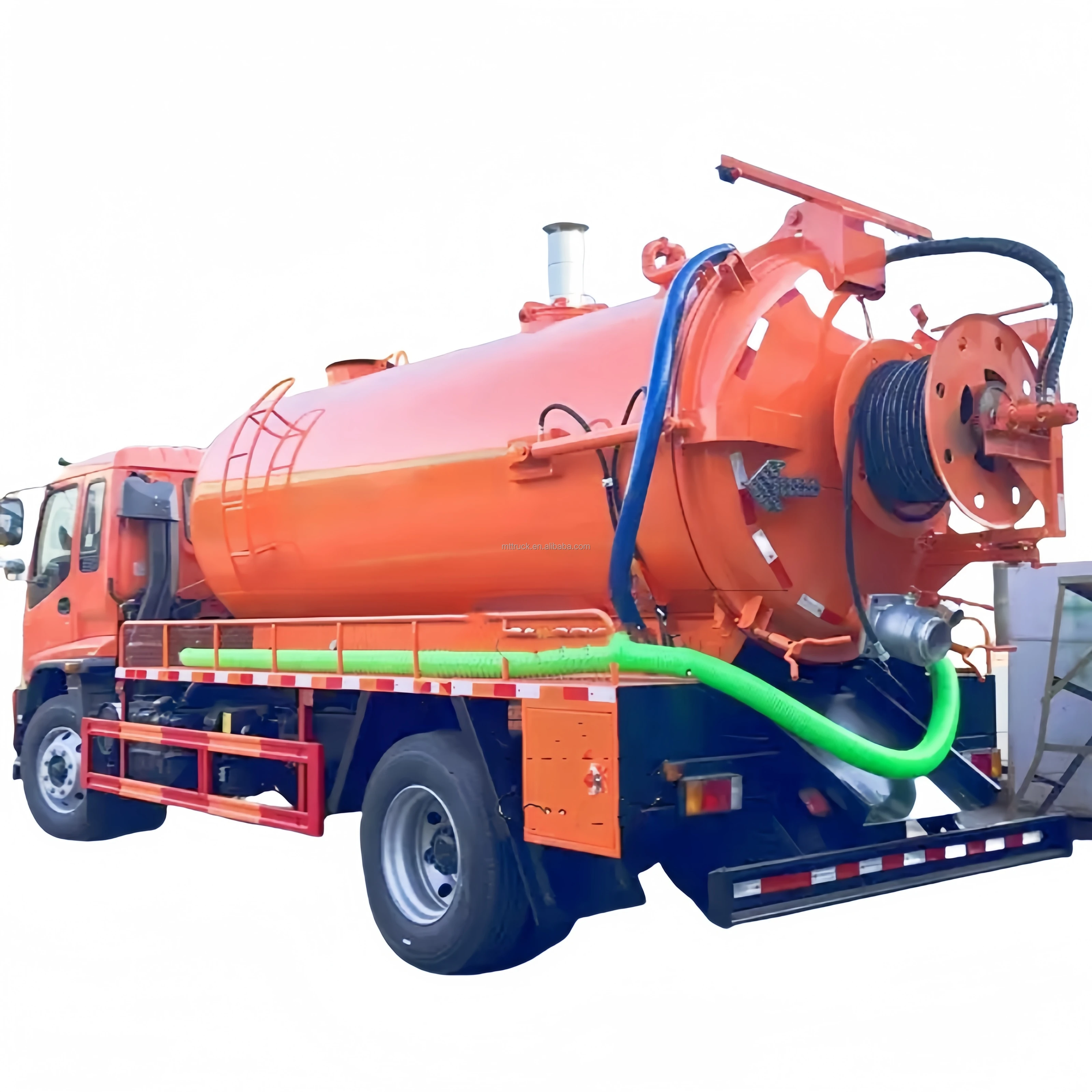 4x2 Manual Janpan The combined dredging vehicle with auxiliary engine 21m3 high pressure jet vacuum sewage suction truck