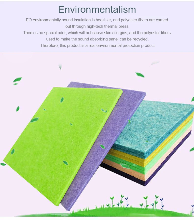wall panel soundproof  recycled polyester fiber  Wall Acoustic Panel for office