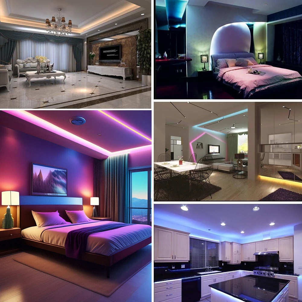 Smart WiFi LED Strip Lights Works 5050 LED App Controlled Music Light Strip for Home Kitchen TV Party