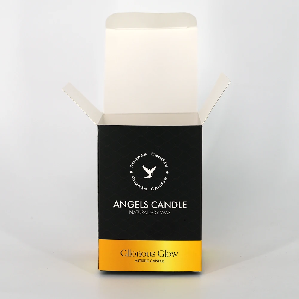 Eco-Friendly Luxury Design Custom Logo Tactile Lamination Packaging Candle Gift Cardboard Box with Touch Finish