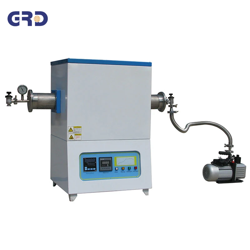 Electric laboratory tube furnace 1800c with vacuum pump
