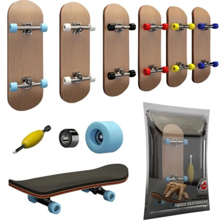 Mini Finger Boards Gifts For Kid Toy Wooden Fingerboard Professional Alloy Stand FingerBoard Skateboard Finger SkateBoard suit