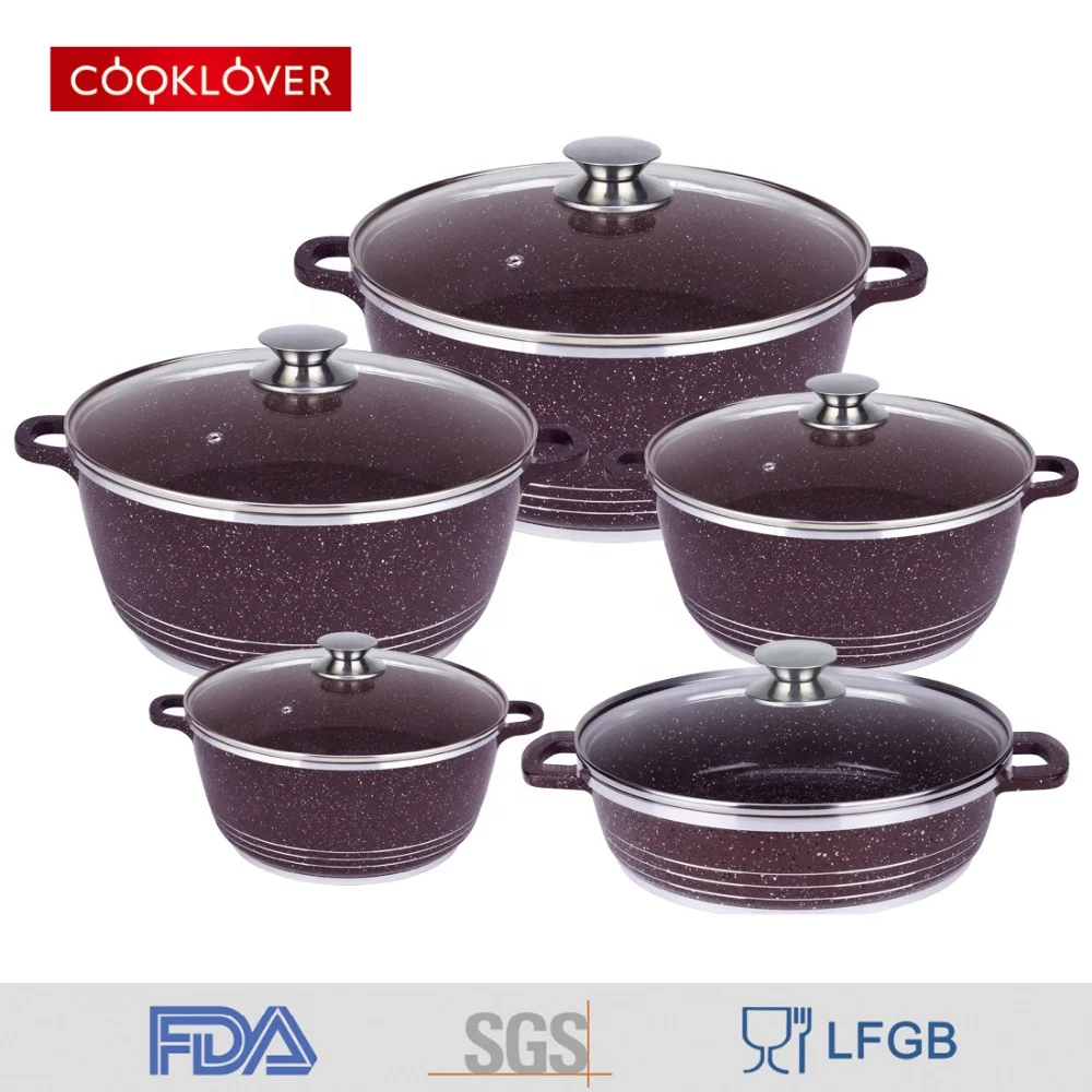 Cooklover Portable High Quality Induction Non Stick Granite Cookware Set