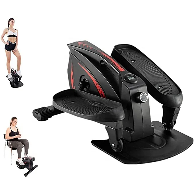 Mini Elliptical Machine Under Desk Spinning Bike Display Monitor &Adjustable Resistance Whisper Quiet For Home Gym Office Worout