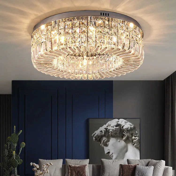 LED Round Ceiling Lamps Modern Luxury Large Size Crystal Chandelier For Home Hotel Restaurant