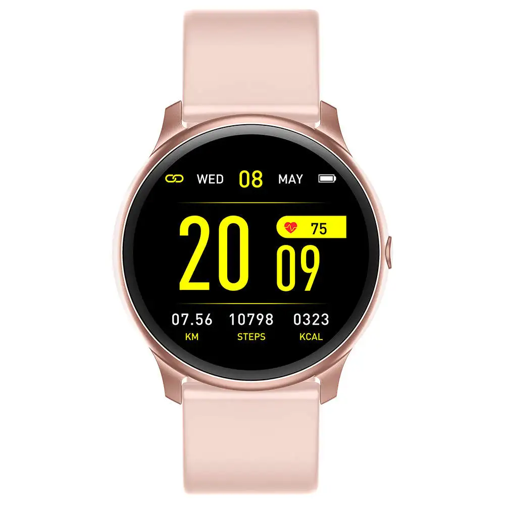  2021 KW19 Pro Full Touch Screen Women Waterproof Sport Smartwatch For IOS And Android Smart