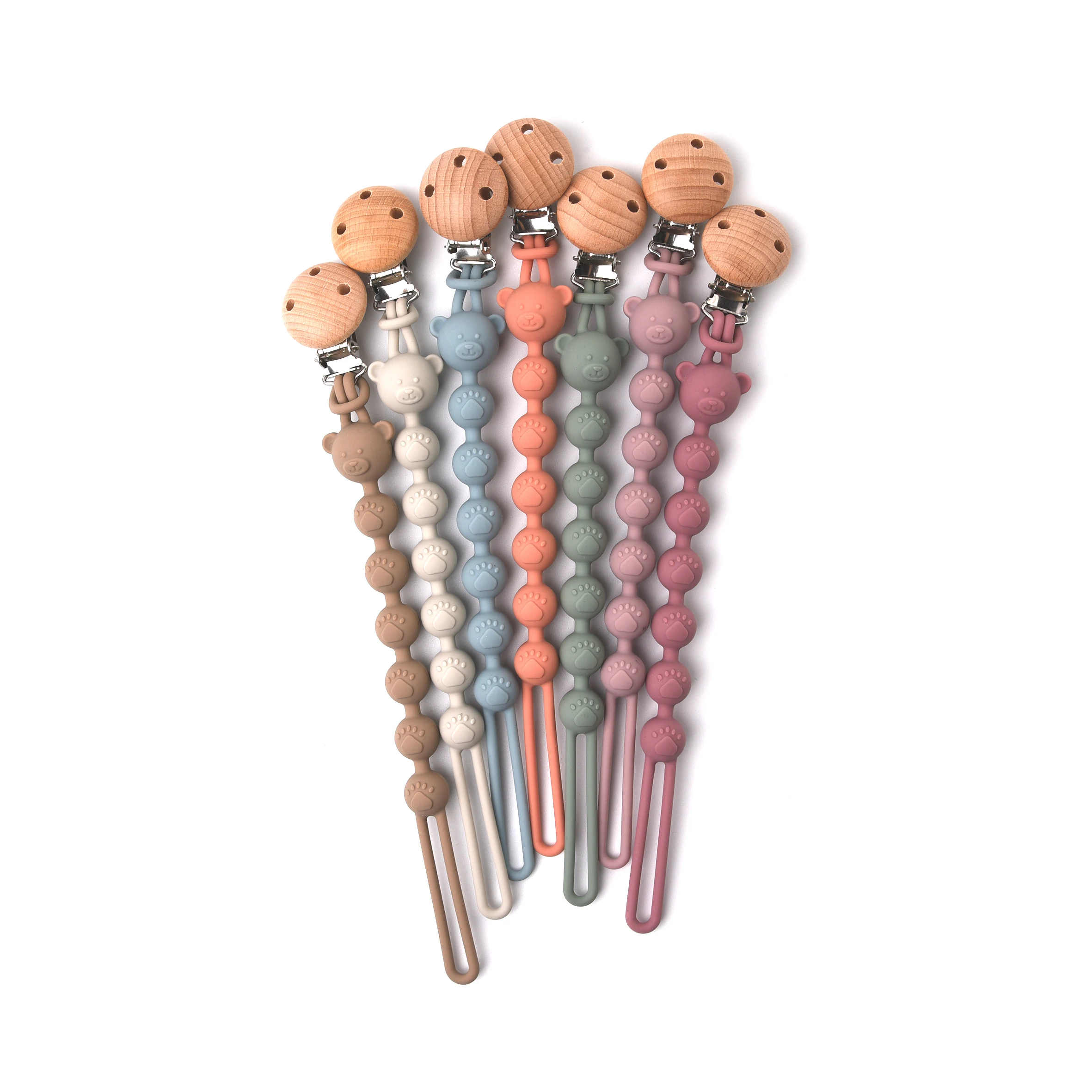 Amazon Hot New Pacifier Silicone Anti Drop Chain Silicone Anti Loss Pacifier Silicone With Anti Loss Pacifier