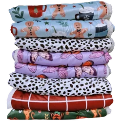 Hot sale 100% polyester custom logo soft and warm flannel fleece and sherpa two layer pet dog blanket