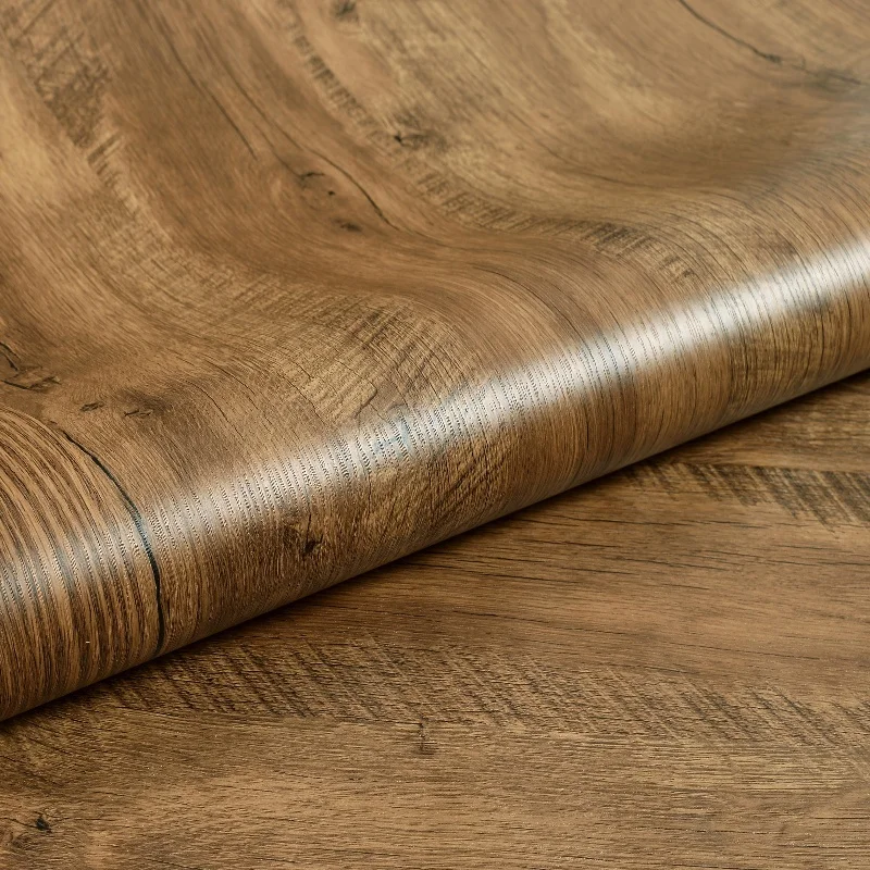 Self-Adhesive PVC Vinyl Wood Grain Decorative Film Texture Laminate Kitchen Cabinet Wrap Wallpaper Wall Paper Furniture Wall
