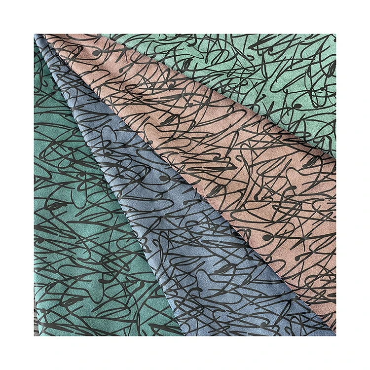 Hometextile Fabric stock Factory Wholesale Women Bib Underwear Garment Printing Fabric With Thread organza suede fabric