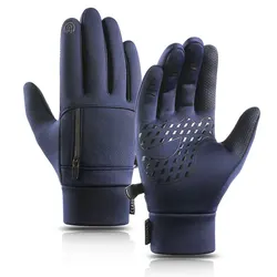 Winter Waterproof Touchscreen Zipper Gloves Full Fingered Anti Slip for Bike Motorcycle