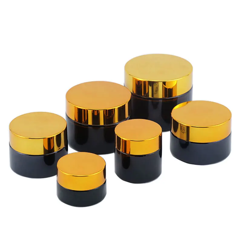 Wholesale 50g 30g 20g 15g 10g 5g Round Glass Container Skin Care Face Cream Jars For Cosmetic Packaging
