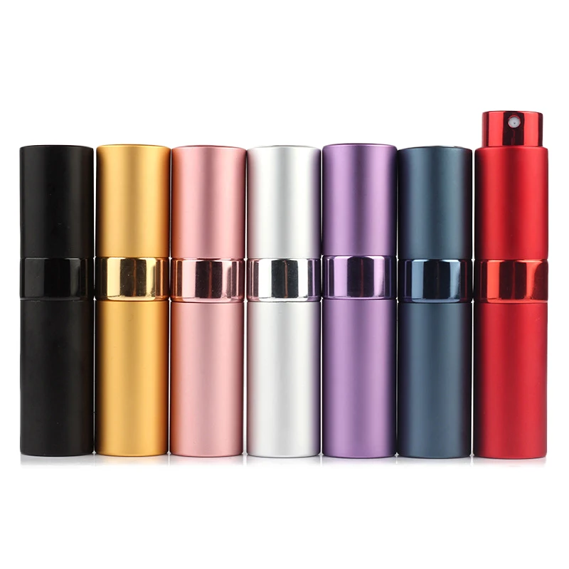 Round 8ml 10ml 15ml 20ml 30ml Twist Up Metal Spray Bottle Portable Refillable Aluminium Perfume Atomizer