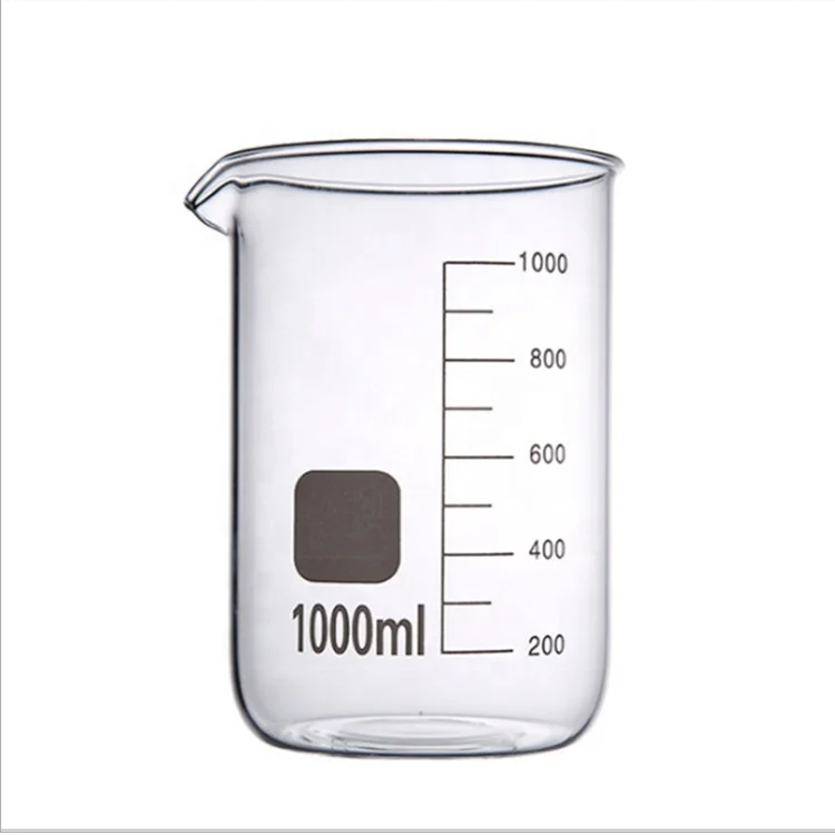 Manufacturers Borosilicate Glass Lab Glass Beaker 1000ml High Form Laboratory Glassware
