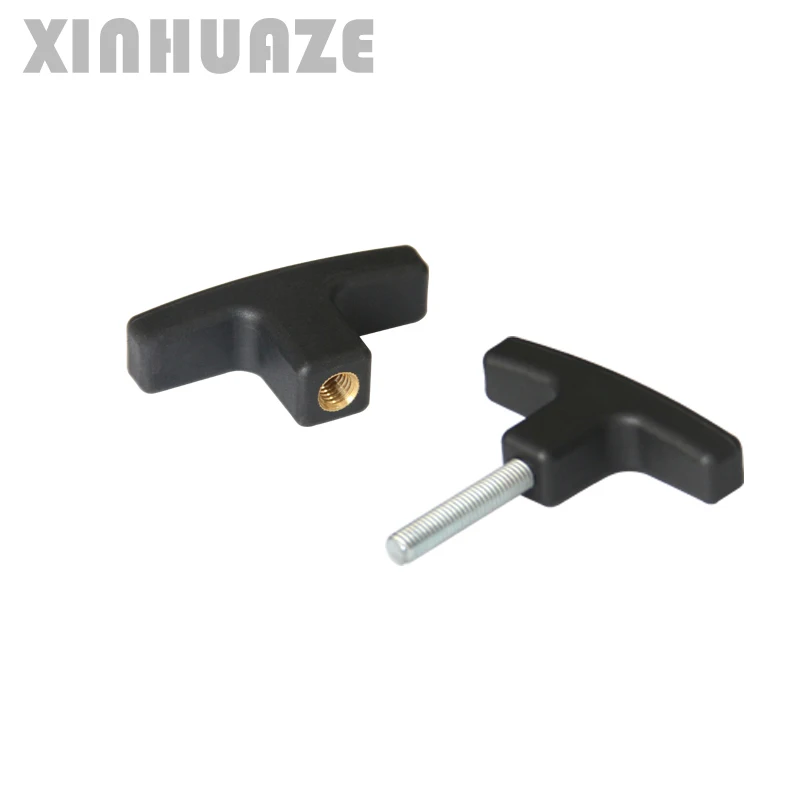 black nylon plastic industrial machinery T-knob wing type furniture handle