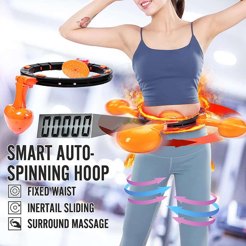 Smart Intelligent Hula hoops weighted LED counting fitness equipment Detachable plastic hula Ring