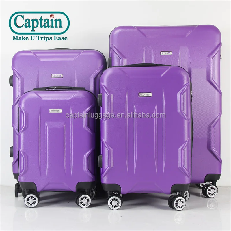ABS 360 Degree Hard Side Travel Style Suitcases Blue Trolley Luggage Bag Set Carry On Luggage 4pcs set in 16 20 24 28 inch