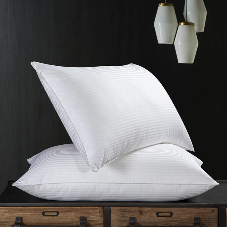 High Quality Cotton Weave Embroidered Stuffing Material Feather Down Square Nursing Holiday Inn Pillows Shell