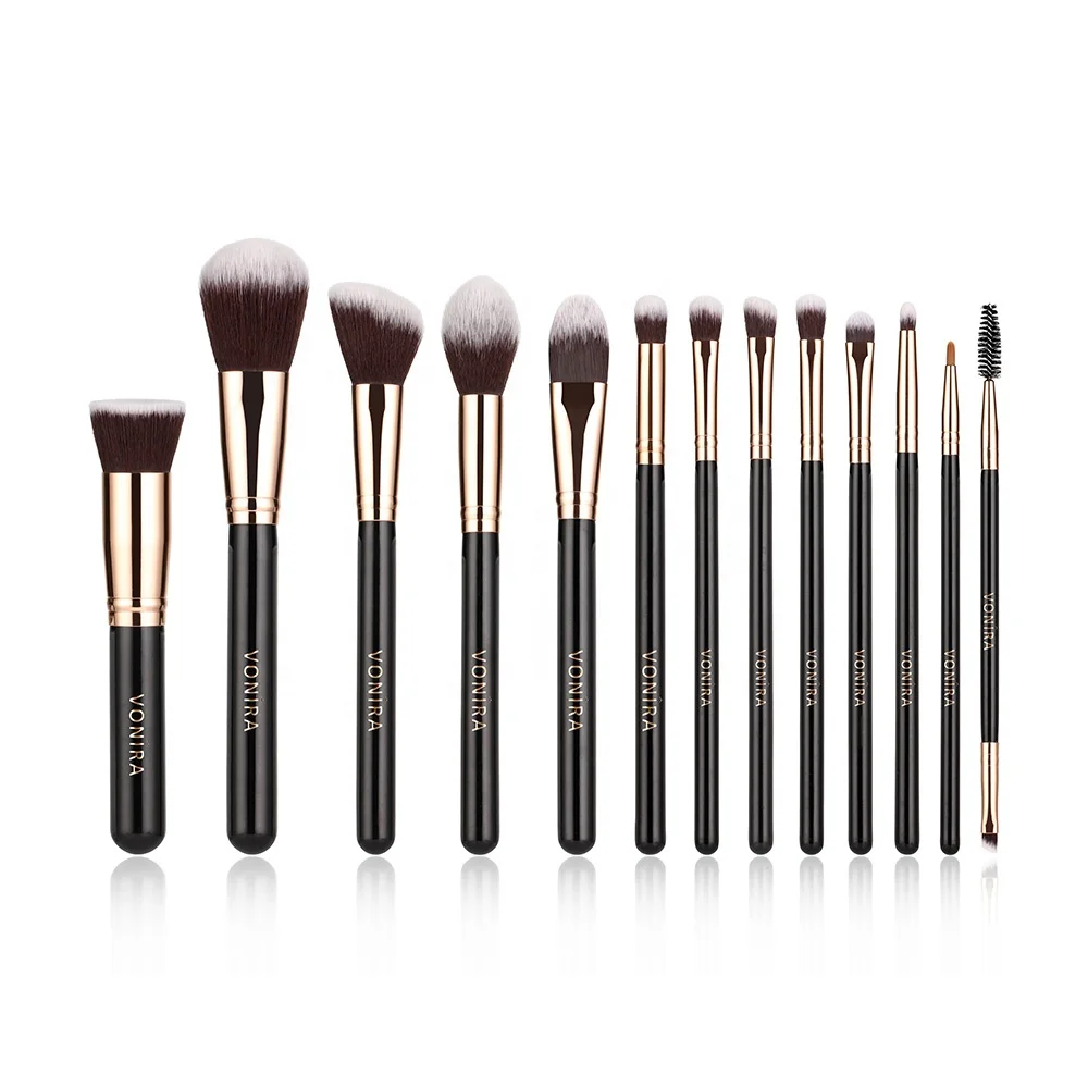 Buy Vonira Factory Cheap Affordable Professional Cosmetic Makeup Brushes Set Synthetic Eye Face Powder Foundation Brushes 13Pcs