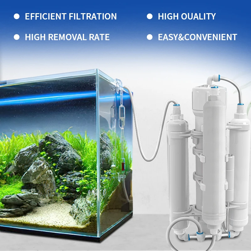 Portable Aquarium RO DI Water Filter System Deionization Reverse Osmosis Water Purifier Filtration System For Fish Tank