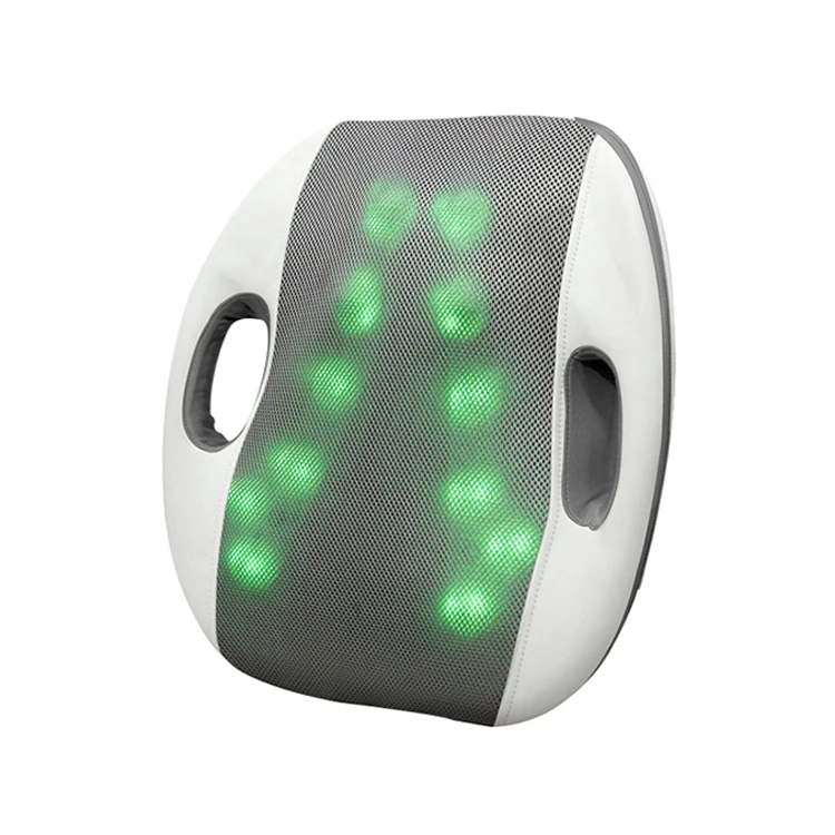 Factory customized home car wireless waist massager cushion 3D kneading acupressure back heating massage for sports