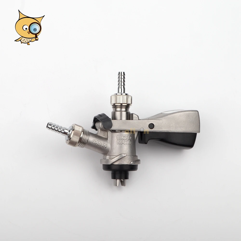 ALLIN World Best Micro Matic Made in Denmark 304 Stainless Steel Well Type Draft Beer Keg S Type Dispenser Coupler