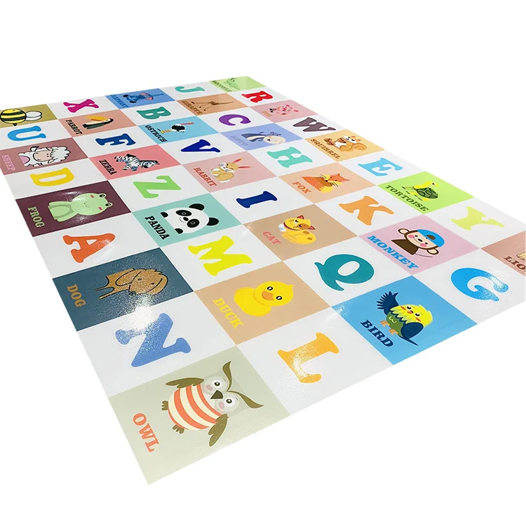 HOMIDEK UV digital print REACH standard PVC vinyl kids baby play mat