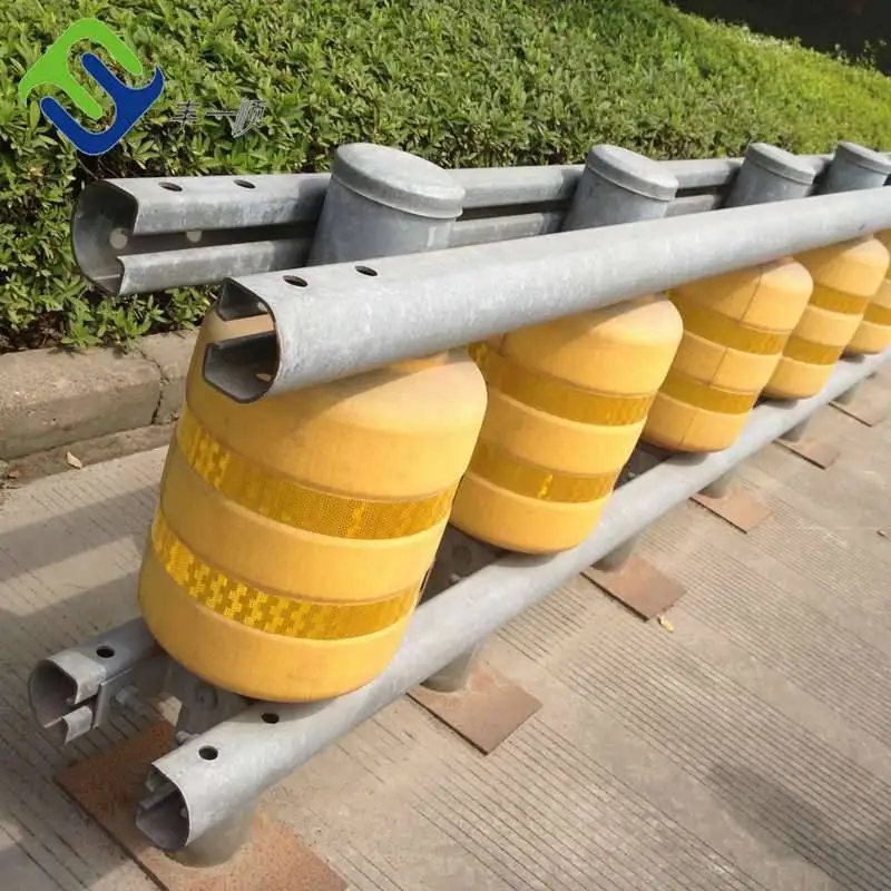 Safety Rolling BarrierDouble Rolling Guard rail System Guardrail Safety Highway