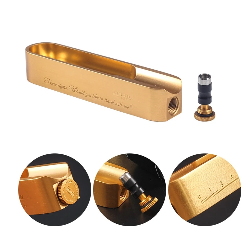 3 in 1 Metal Cigar Ashtray With Punch Tool Ash Slot Single Cigar Holder Lighter Ash Tray Outside Travel Ashtray for Men Gift