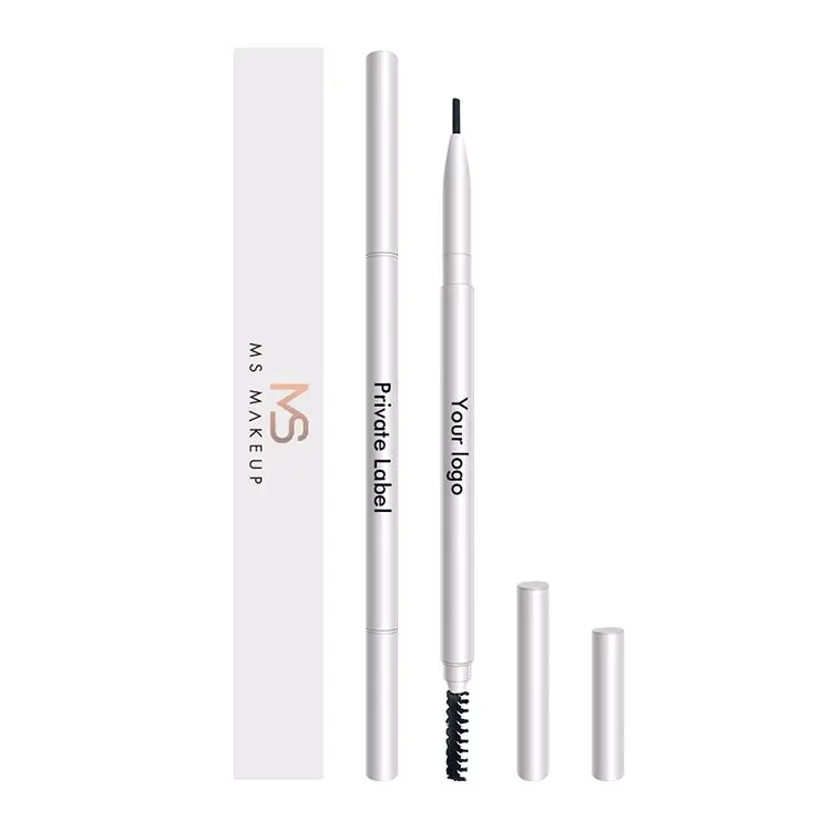 Ultra-fine Eyebrow Pencil Customized White Box 6 Colors Eye Brow Pen Long Lasting Private Label Eyebrow Pencil