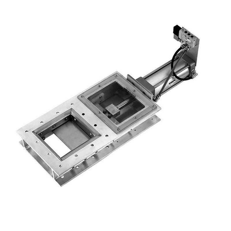 Small Size Rectangular Slide knife gate valve with Pneumatic Cylinder