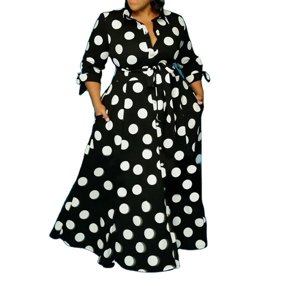 Plus Size Casual Dresses Fashionable Style Long Loose Dress for Big Women