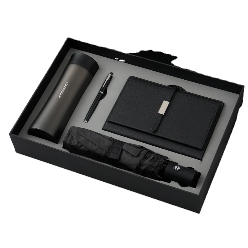 4 in 1 Business Souvenir Corporate cup umbrella notebook Annual Meeting Gift set