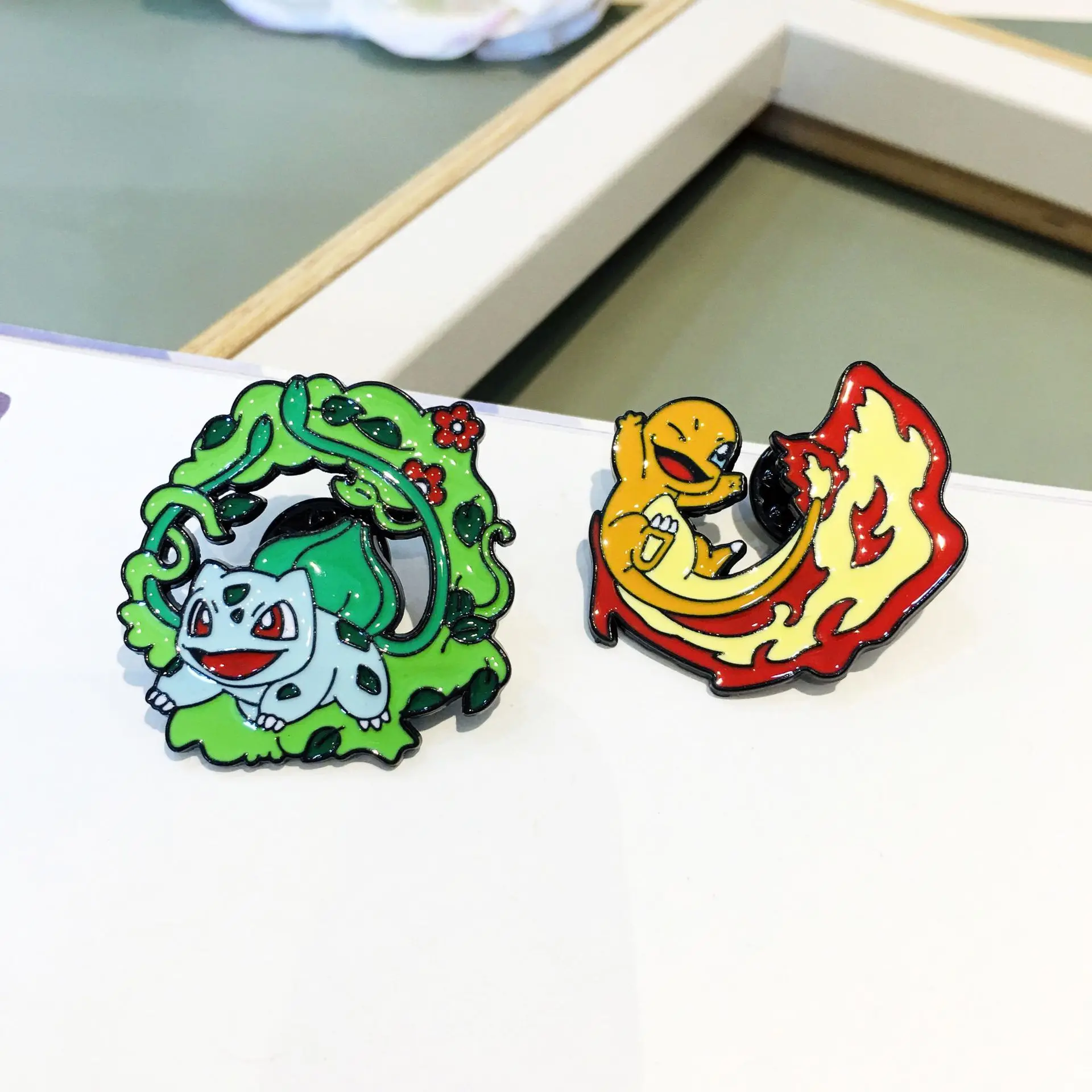 High Quality Manufacturer Custom Cute Anime Fire Breathing Dragon Design Metal Brooch Soft Enamel Pin