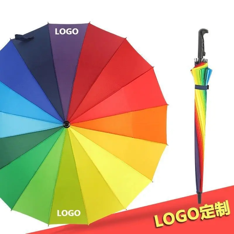 Large Golf Umbrella Windproof - Auto Open Close Double Layer Rainbow  Folding Travel Umbrella