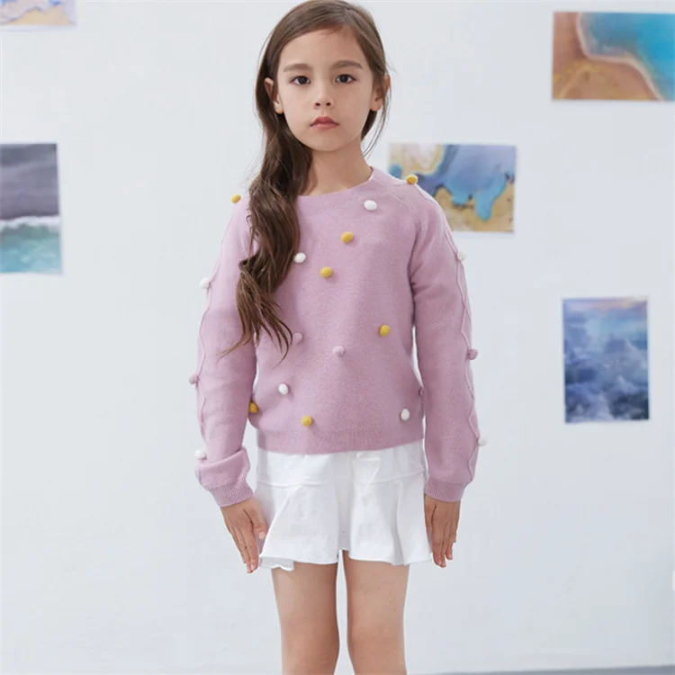 Knitting patterns lovely girls cashmere sweater for kids