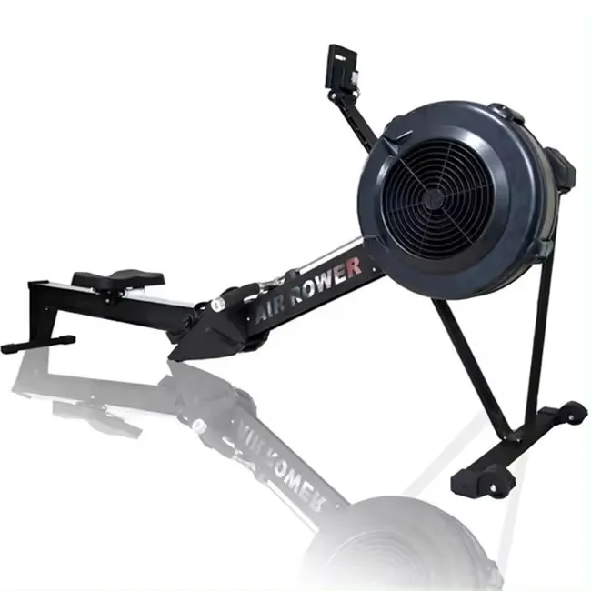 Gym Fitness Equipment Air Rower Machine With LCD Monitor Foldable Machine Exercise Air Rowing Machine