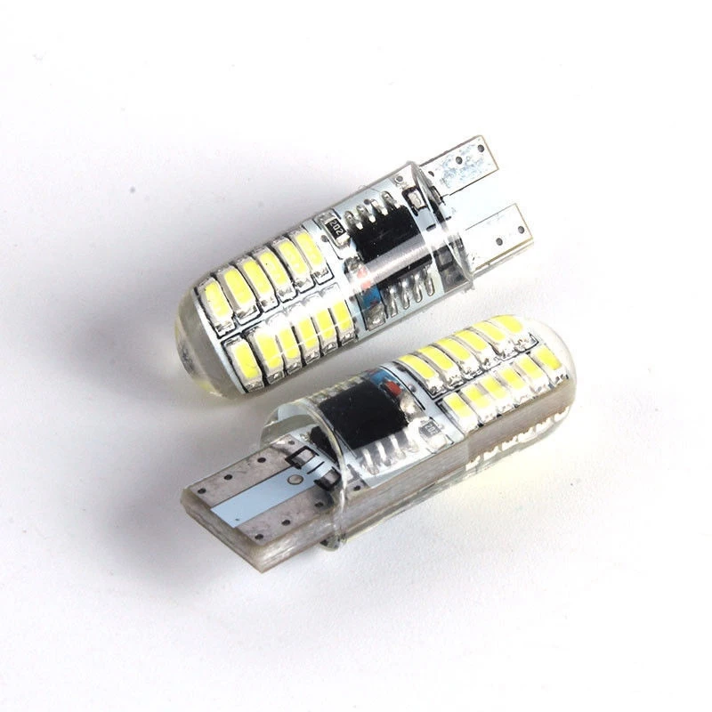 canbus T10 W5W Silicone Case 24 SMD 3014 LED Car Reading Light 192 168 501 24SMD 24 LED Auto Wedge Bulb Parking Lamps 12V
