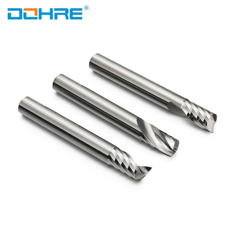 DOHRE Factory Direct Good Quality Solid Carbide Single Flute 1F Aluminum Square Endmill Cutters For Aluminum