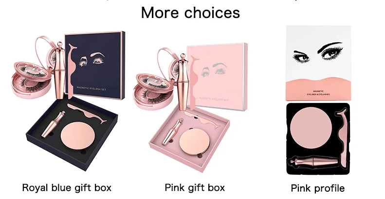 3d False Mink Eyelashes Magnetic Eyeliner Lashes Liguid Eyeliner