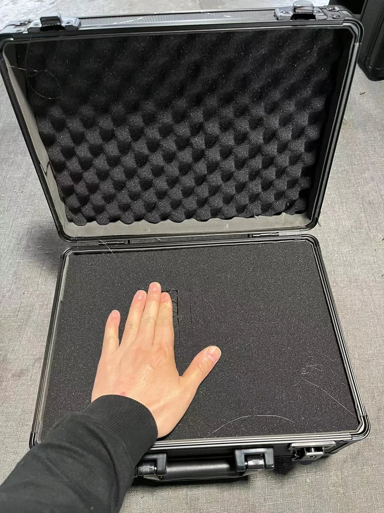 Portable Hard Carrying Case, Customizable Diced Foam for Wireless Microphone, Camera, Electronics, Tools