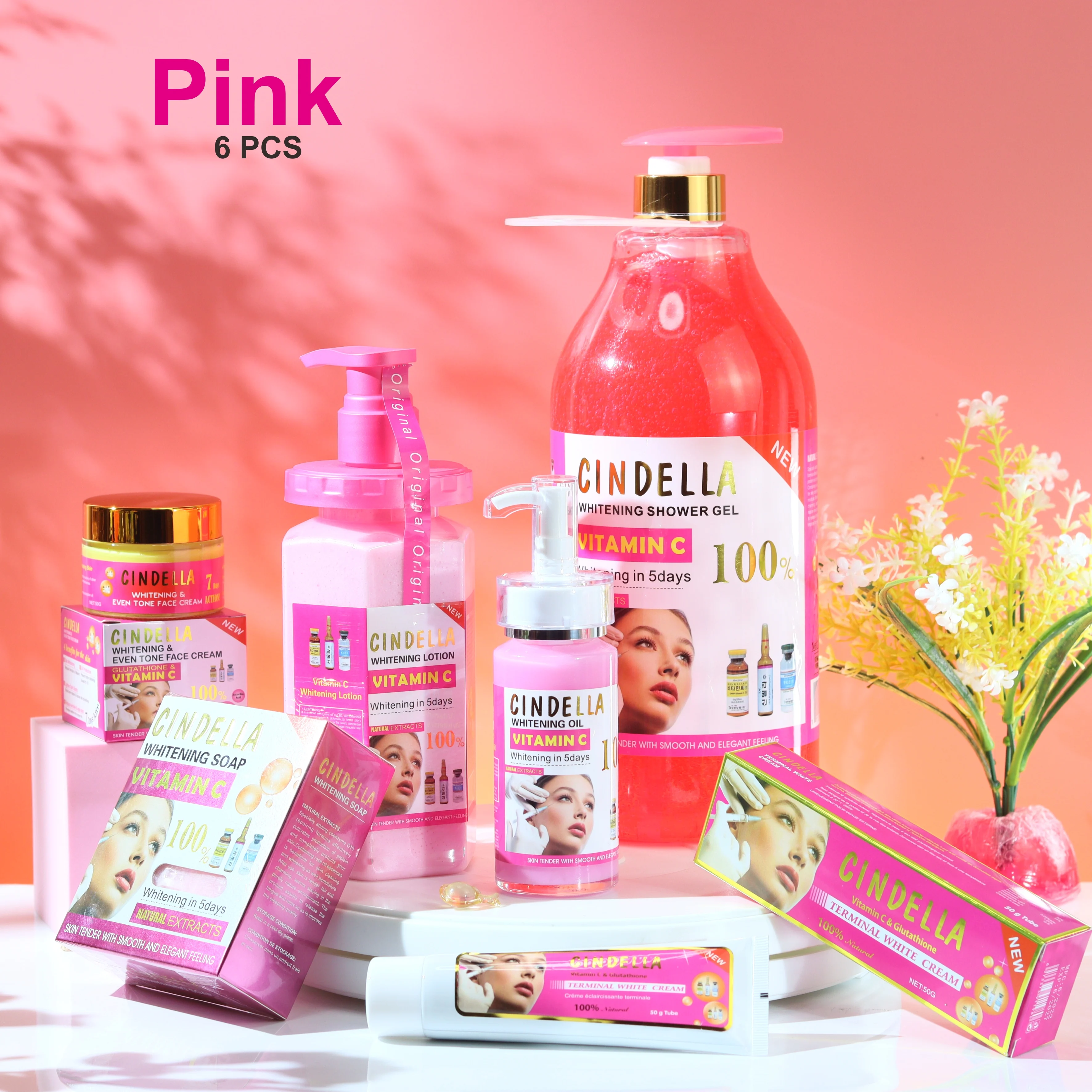 Cosmetics Beauty Women White Label Products Womens Sets product Face Skin Care Whitening Cream & Lotion Set Wholesale OEM