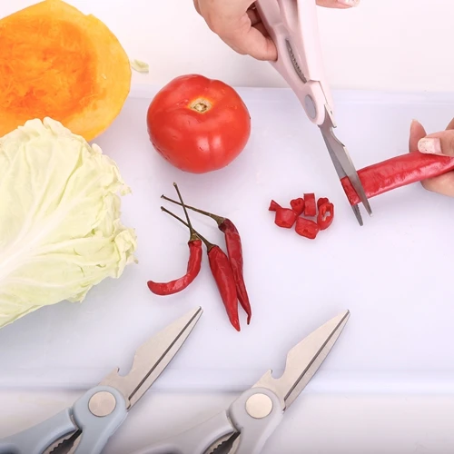 Stainless Steel multi function Kitchen shears Scissors handheld Kitchen Shears With Handle